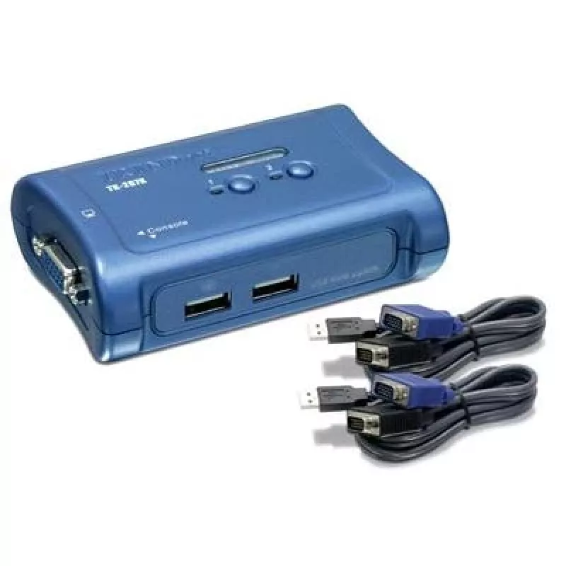 TRENDnet TK-207K 2-portars USB KVM-switchset, skrivbordsmodell
