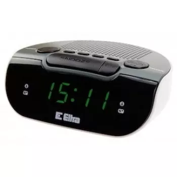 Klockradio med LED-larm, Eltra, 127x53x98 mm, grå/vit