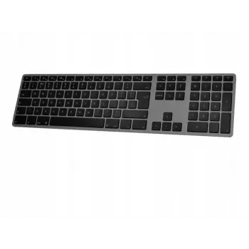 Trådlöst tangentbord Matias FK418BTLB-UK — aluminium, belyst, Space Gray