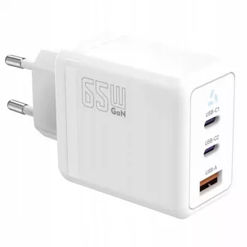 Laddare TB AZTBXUL3USB65WW – 65 W USB-C Power Delivery med 2 anslutningar (1x USB-C, 1x USB-A)