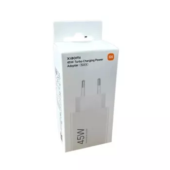 Xiaomi BHR07SLEU 45-W turbo-laddningsadapter, USB-A, HyperCharge, EU-kontakt, vit