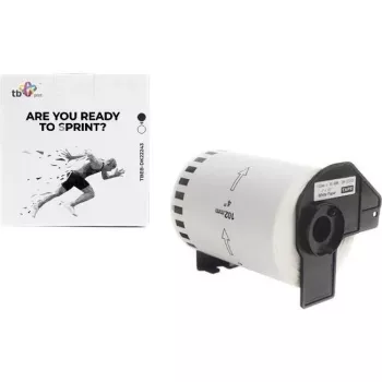 TB Print TBEB-DK22243 etikettrulle för Brother, 102 mm x 30,48 m, svart på vitt