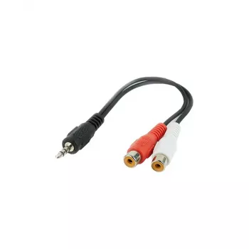 Ljudkontakt (3,5 mm) till 2 RCA-kabel GEMBIRD CCA-406 20 cm svart