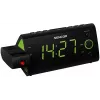 Sencor SRC 330GN klockradio med tidsprojektion, FM-radio, LED-display, grön/svart