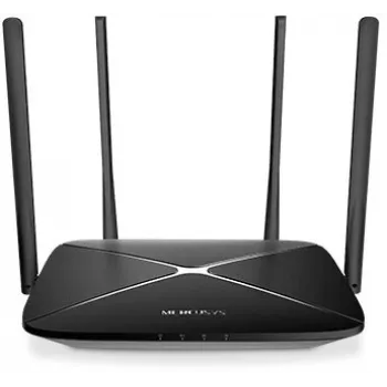 Router Mercusys AC12G, dualband gigabit Wi-Fi 5, svart