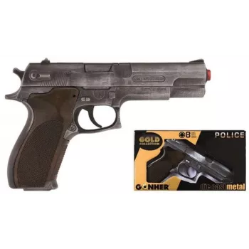 Gonher 45/1 polispistol i metall (leksak)