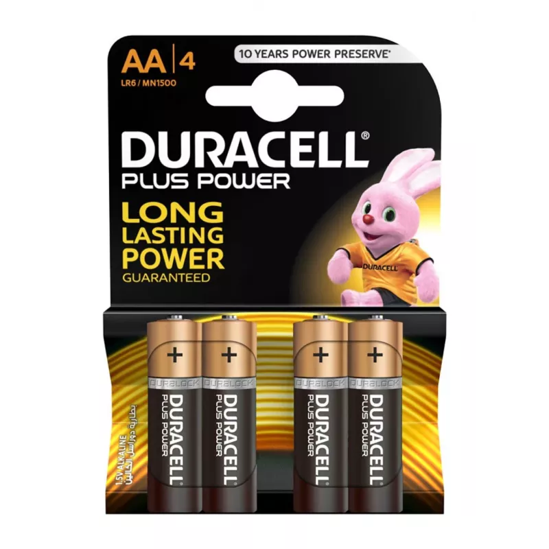 Duracell Basic AA/LR6 alkaliska batterier, 4 st