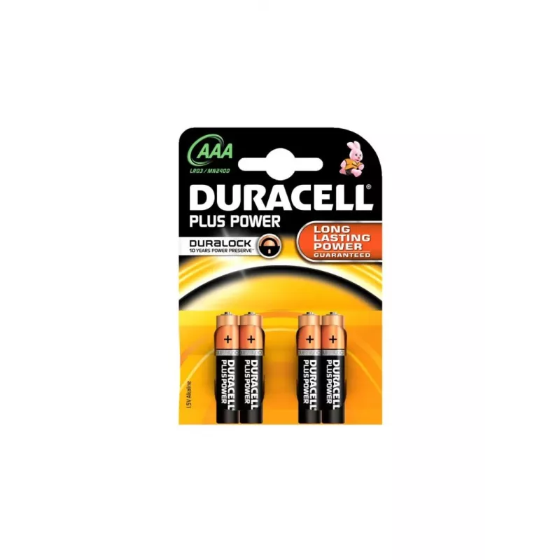 Duracell Basic AAA/LR03 alkaliska batterier, 4 st