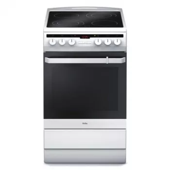 Amica 58CE3.315HTaQW elspis, glaskeramikhäll, 4 kokzoner, 65-l-ugn, 50 cm, vit
