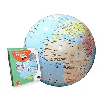 Globe Ball MG DYSTRYBUCJA modell C009 — politisk världskarta, 42 cm diameter