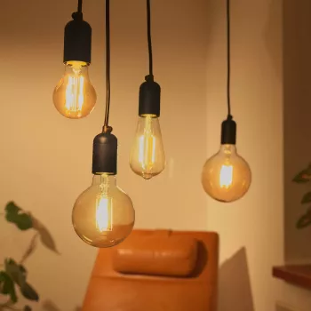 Smart glödlampa Denver LBF-404 Wi‑Fi svart transparent energiklass F