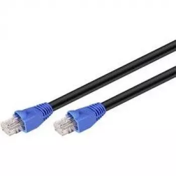 Nätverkskabel RJ45 utomhus Goobay kategori 6 UTP (U/UTP) rak 50 m (svart), svart
