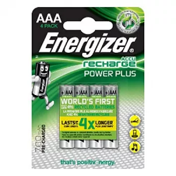 ENERGIZER BATTERY Accu Recharge Power Plus 700 mAh AAA HR3/4 batteri, 4 st