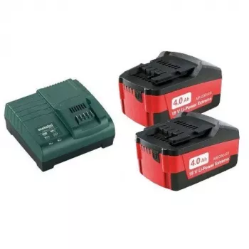 Metabo 685050000 Basic-set, 2x 4,0 Ah 18 V batteri- och laddarset
