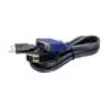 TRENDnet TK CU10 – tangentbords-/video-/mus- (KVM-) kabel – USB Type A, 4-pin, HD-15 (hane) – HD-15 (hane) – 3,1 m – svart (TK-CU10)