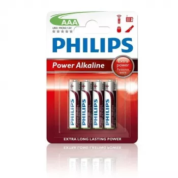Philips Power Alkaline AAA-batterier, 4-pack