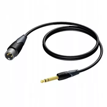 Ljudkabel Procab XLR-kontakt till 6,3 mm (1/4 inch) teleplugg, stereo, 3 m