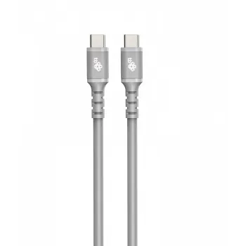 USB C - USB C-kabel 1 m silikon grå