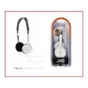 JVC HA-L50W lättvikt (vit) hörlurar kabelanslutna musik