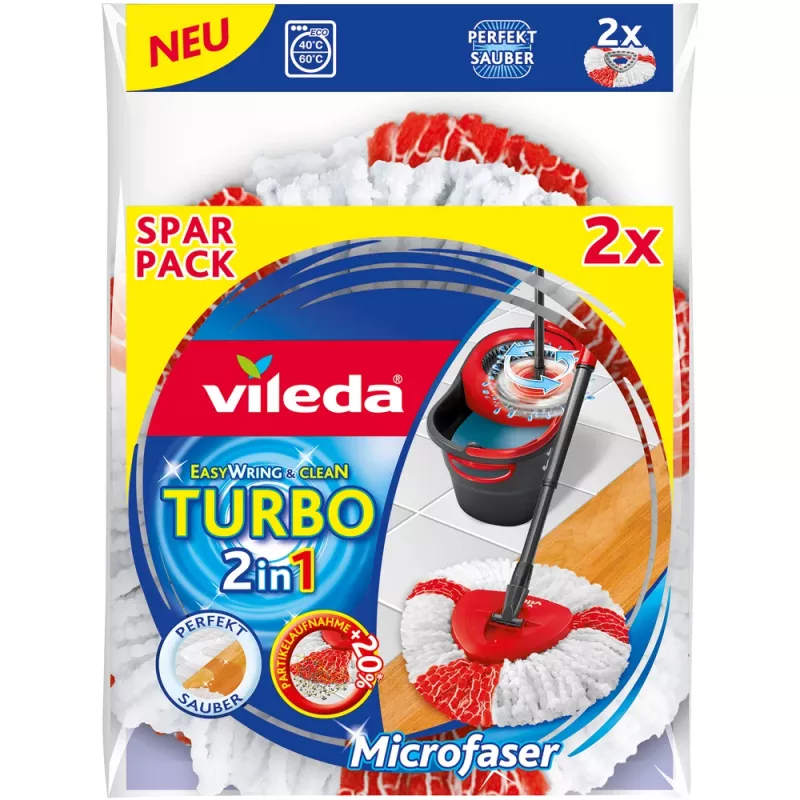 Mopphuvud Vileda röd vit