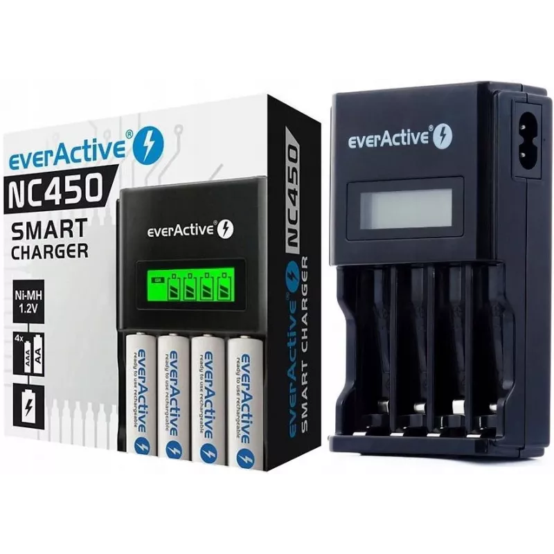 everActive NC450B batteriladdare, Black Edition