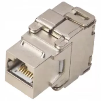 Alantec MKB-S6-1 RJ45-keystone-uttag, STP Cat6, verktygsfri, silver
