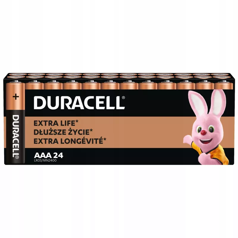 Duracell Basic AAA/LR3 batterier – 24-pack alkaliska celler (AAA/LR03)