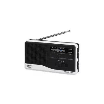 Radio Eltra Modell Asia White – portabel FM/AM-radio, nät- och batteridrift