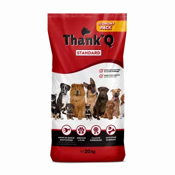 THANK'Q Standard skinka – torrfoder för hundar – 20 kg