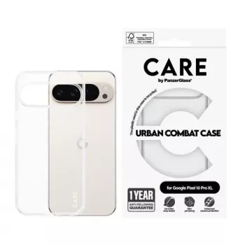 PanzerGlass CARE Flagship Case Urban Combat skal för Google Pixel 10 Pro XL, transparent