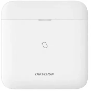 Hikvision AX PRO hybrid trådlös kontrollpanel, 96 trådlösa zoner, 8 trådbundna zoner, Wi-Fi, 868 MHz, 4G, vit (DS-PWA96-M-WE)