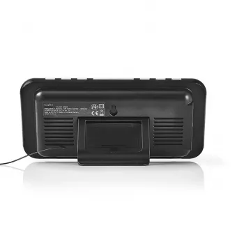 Nedis CLAR004BK Radioväckarklocka med LED-display, FM-tuner, dubbellarm, projektion, AUX, svart