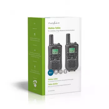 Nedis Walkie-talkie-set WLTK0500BK 5 km räckvidd 8 kanaler PMR446