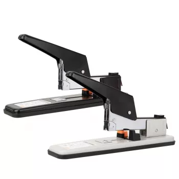 DELI E0392 Heavy Duty häftapparat, kapacitet 60 ark, svart/silver