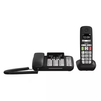 Gigaset DL780 Plus sladdtelefon med telefonsvarare, svart