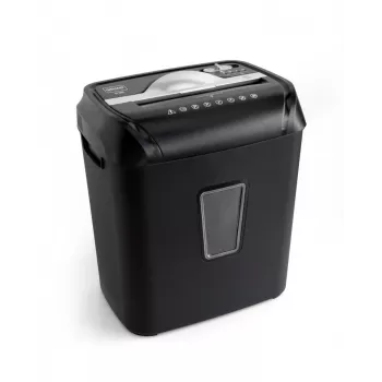 Wallner XD1010C Cross-Cut dokumentförstörare, 10 ark, 21 L, svart