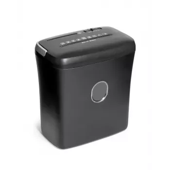 WALLNER Shredder XD1012 CD tvärsnittsmakulator pappersförstörare, 6 ark, 10 L, svart