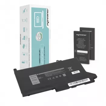 MOVANO batteri DJ1J0 C27RW för Dell Latitude 7280 7290 7380 7390 7480 7490 – 11,4V – 3000 mAh (34 Wh)