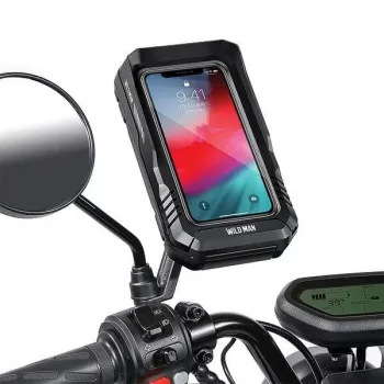 WILDMAN FK3 cykelramväska med telefonhållare, svart