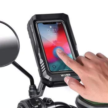 WILDMAN FK3 cykelramväska med telefonhållare, svart