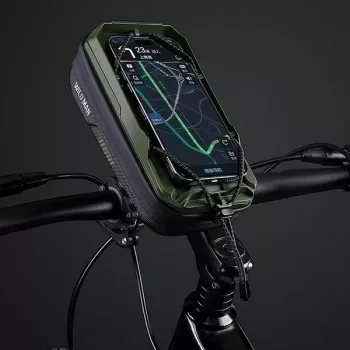 WILDMAN cykelramväska GX330 med telefonhållare, grön