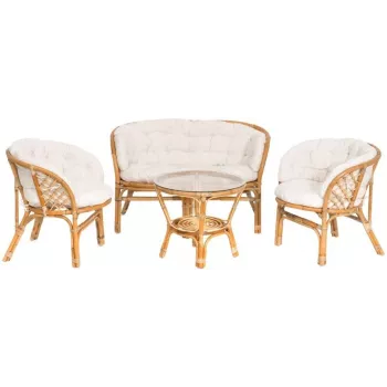 4Living Bahama utomhus loungeset 4-delar ljusgrå
