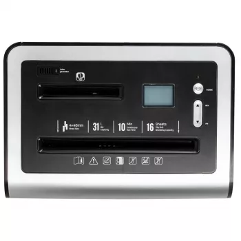 DELI E9917EU dokumentförstörare, tvärsnitt, 10 ark, 20L, svart