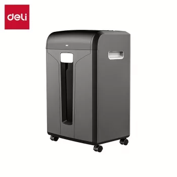 Deli E14400 cross-cut pappersförstörare, 12 ark, 23L, svart