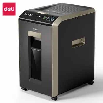 DELI ET089 cross-cut dokumentförstörare, 8 ark, 15L, svart