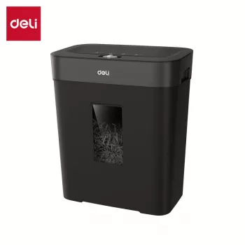 Deli ET023 cross-cut dokumentförstörare, 10 ark, P-4 säkerhet, 17L behållare, svart