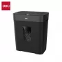 Deli ET023 cross-cut dokumentförstörare, 10 ark, P-4 säkerhet, 17L behållare, svart