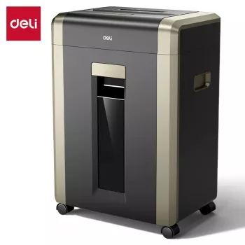 Deli ET099 tvärsnittsdokumentförstörare, 10 ark, 15L, P-4 säkerhet