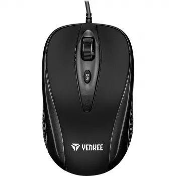 YENKEE YMS 1025 BK QUITO USB-kabelmus, optisk, 1000 DPI, 4 knappar, svart