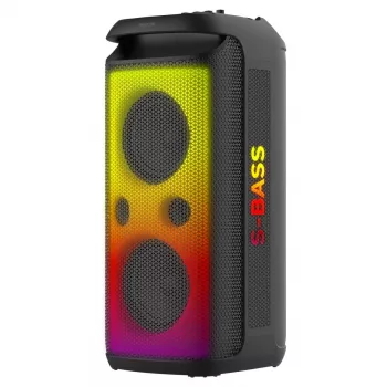 SENCOR Partycon CORE Power 140W bärbar Bluetooth-högtalare med TWS, IPX4, RGB LED, karaoke, svart